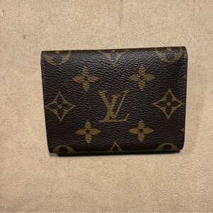 Louis Vuitton Brown and Tan Monogram Envelope Business Card Holder